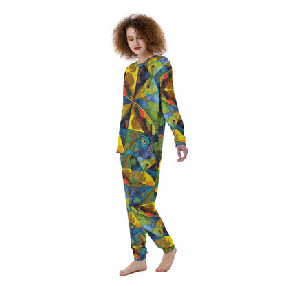 “Ocean Echoes” Print Women's Pajamas