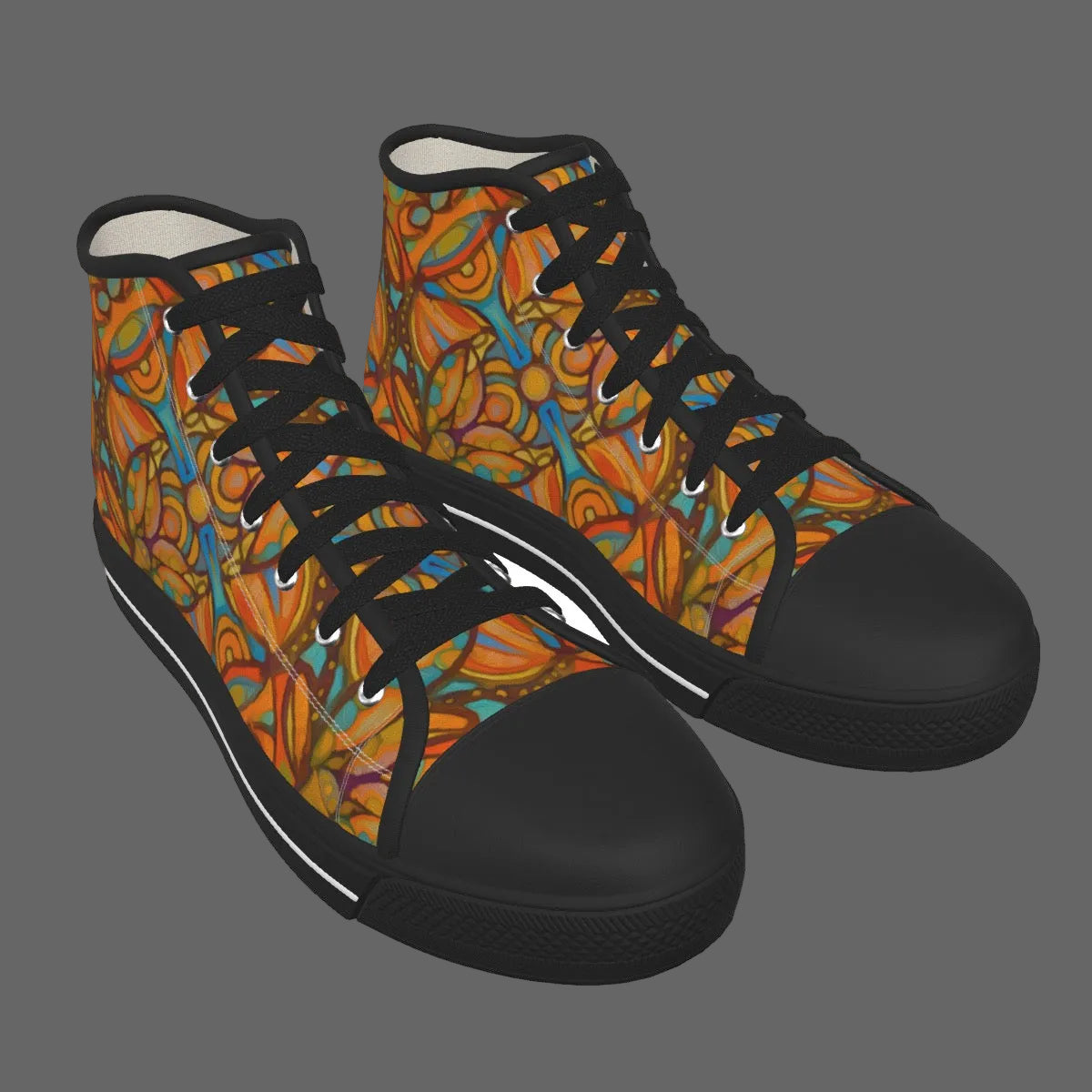 “Bloomfield Ochres”  Men's Black Sole Canvas Shoes