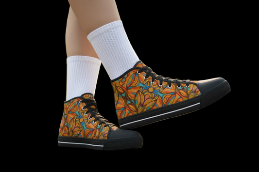 “Bloomfield Ochres”  Men's Black Sole Canvas Shoes