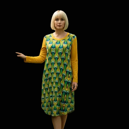 “Emerald Tide” Women's Dress | 180GSM Cotton