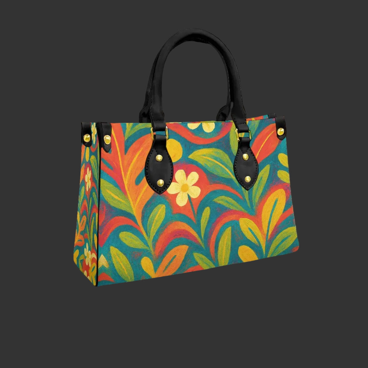 “Sunny Daydream” Women's Tote Bag With Black Handle