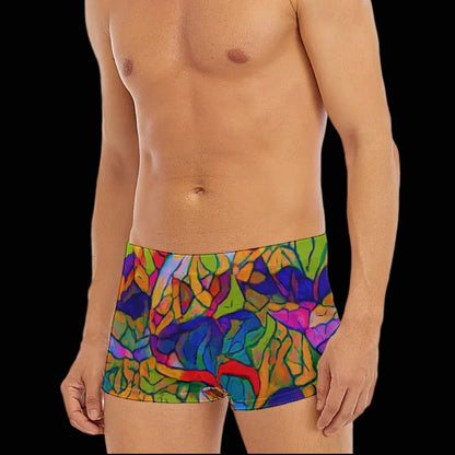 “Cerulean Spectrum” Men's Short Boxer Briefs