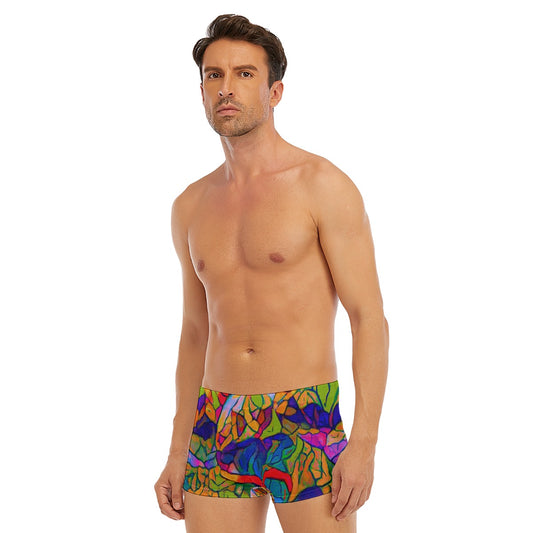 “Cerulean Spectrum” Men's Short Boxer Briefs