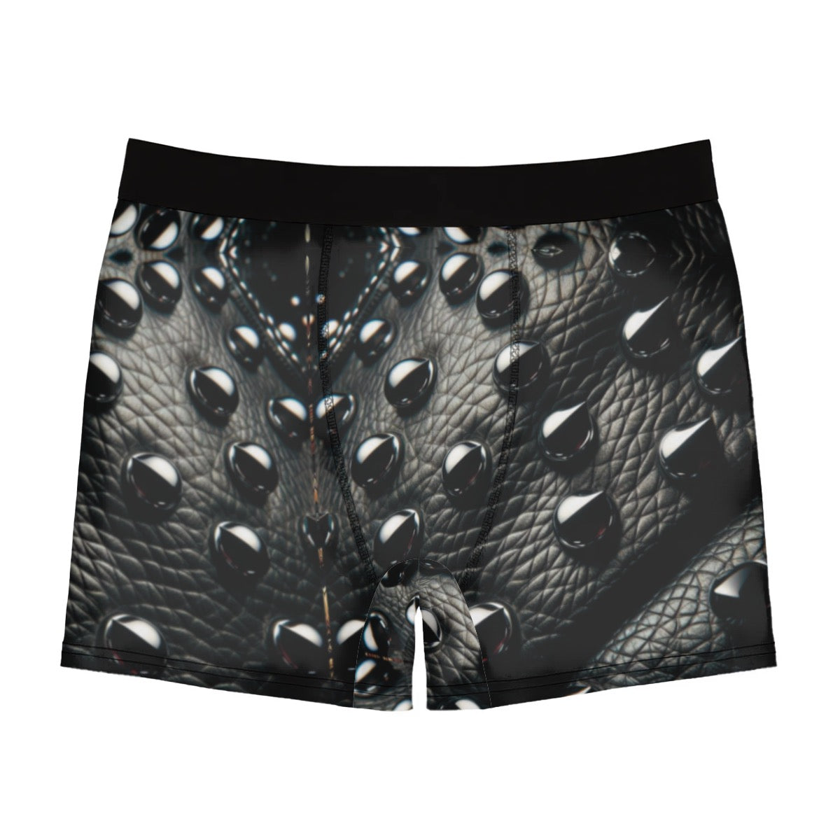 “Studded Leather” Print Men's Stretch Boxer Briefs