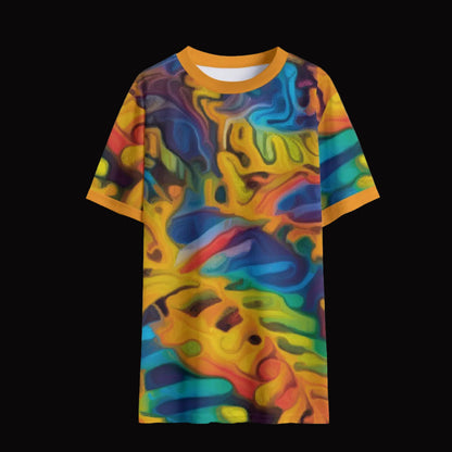 “Rainbow Ferns” Children's Round Neck T-Shirt|145GSM Birdseye