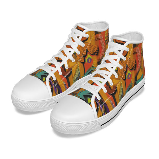 Labyrinth Mustard: Kid's Canvas Shoes