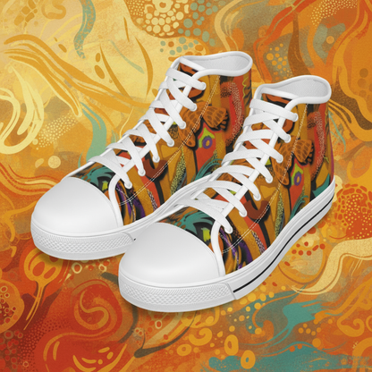 “Labyrinth Mustard” Kid's Canvas Shoes