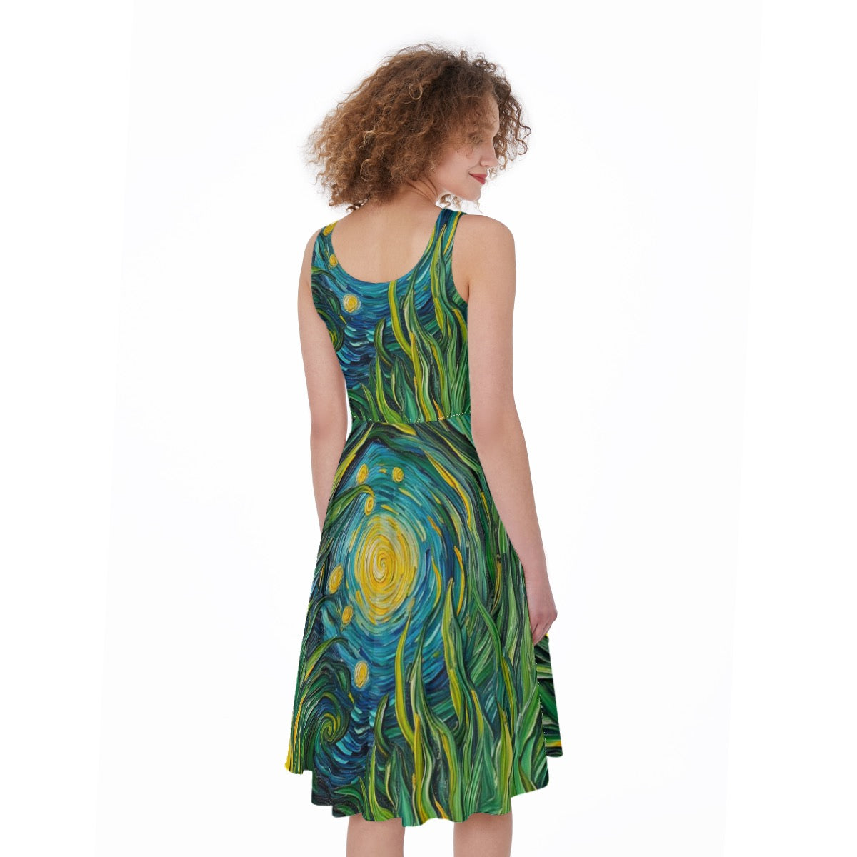 “Vincent Through the Seagrass” Women's Sleeveless Dress