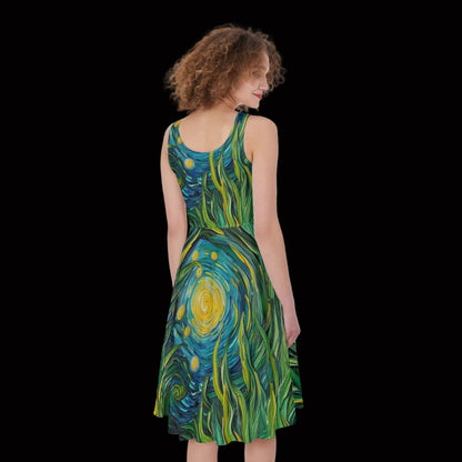 “Vincent Through the Seagrass” Women's Sleeveless Dress