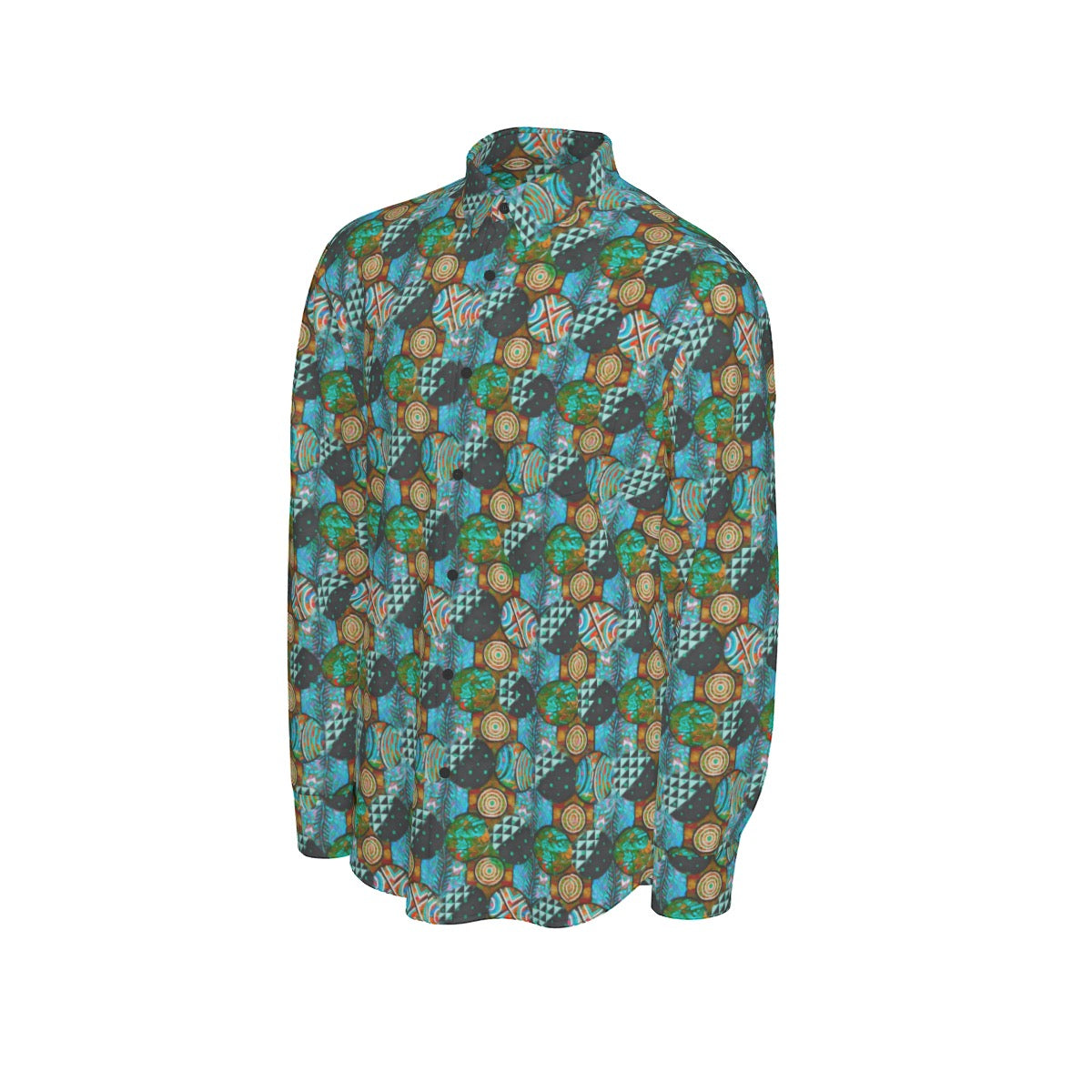 “Munjarii Green”  Men's Long Sleeve Shirt | 115GSM Cotton poplin