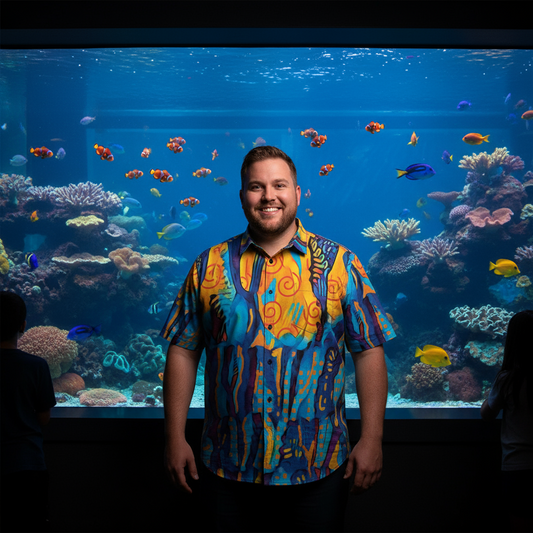 “Oceanic” Men's Business Collared Shirt With Pocket|115GSM Cotton poplin