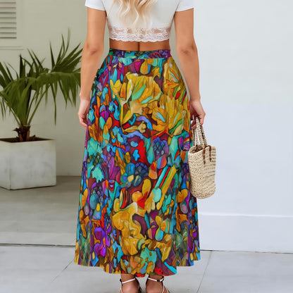 “Abundance” Women's Maxi Chiffon Skirts With Lining