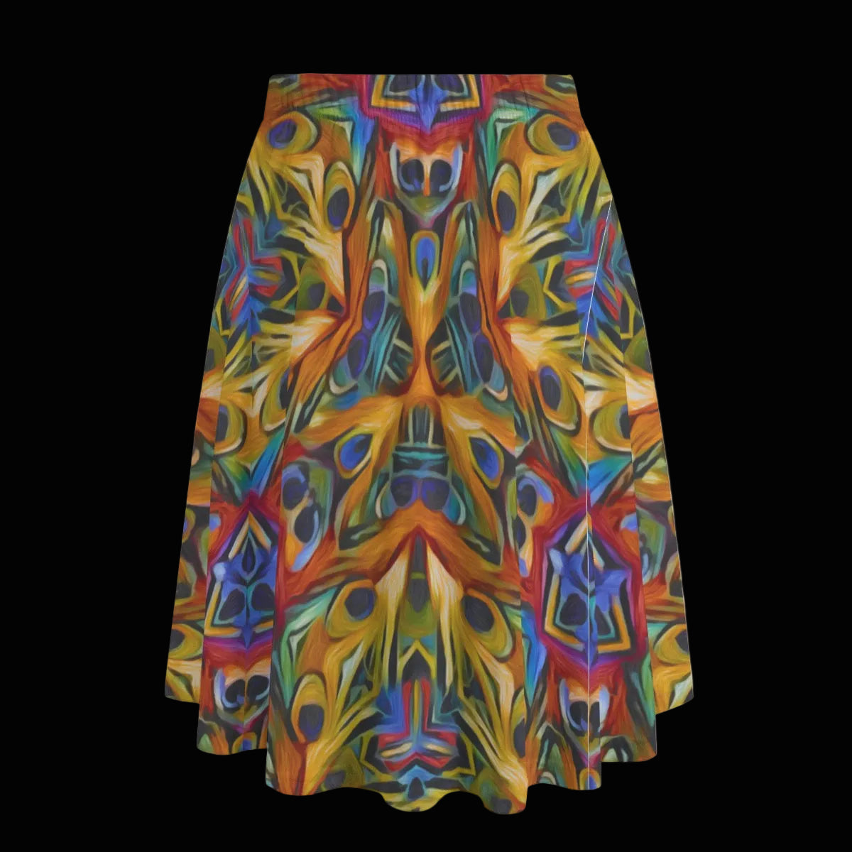 “Exotic Rhythms” Women's Long Maxi Skirt With Pockets