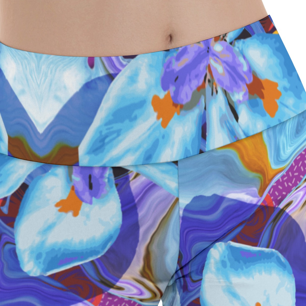 “The Blue Dietes” Women's Reversible High-Waisted Yoga Pants