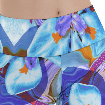 “The Blue Dietes” Women's Reversible High-Waisted Yoga Pants