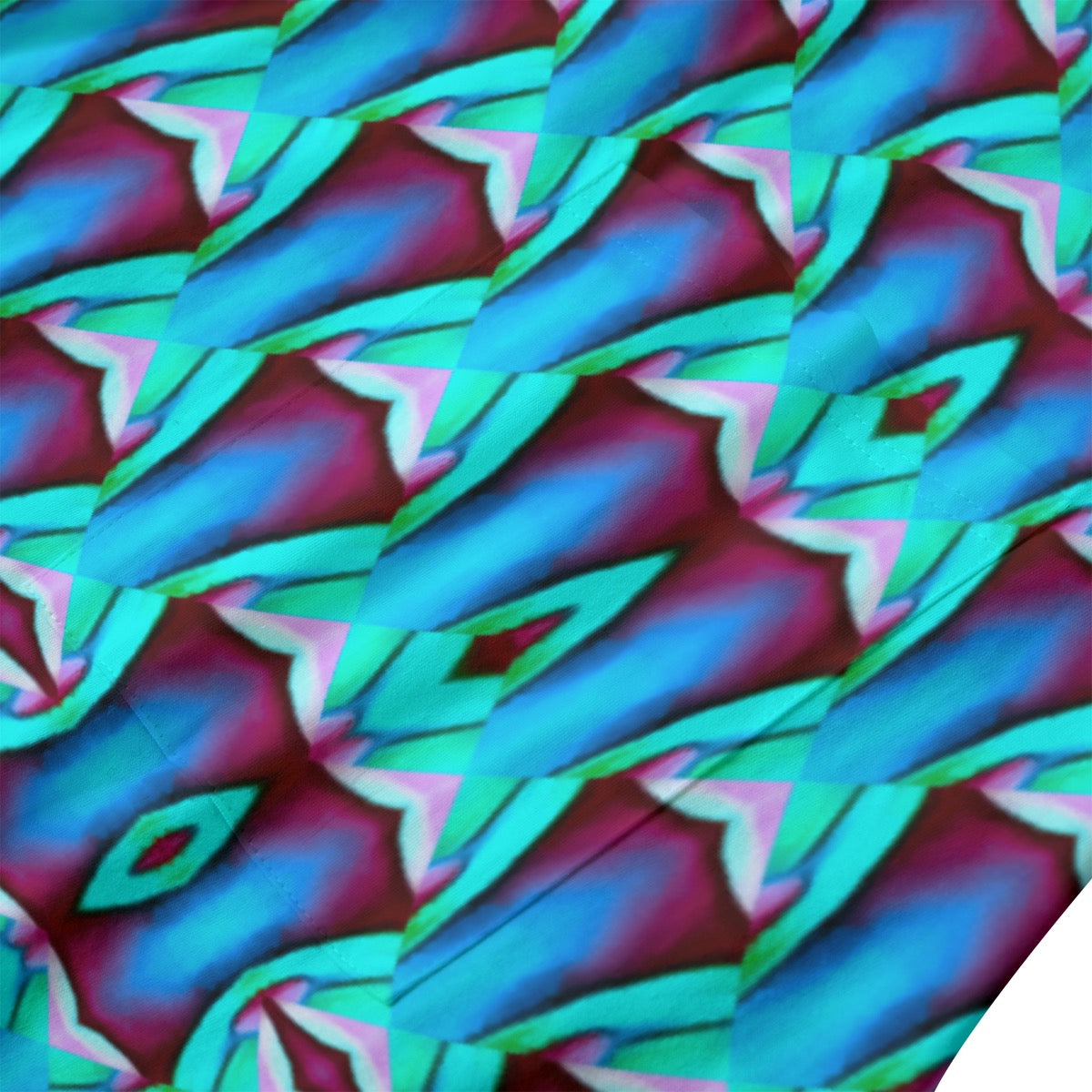 “Aqua Geometrica”  Women's Dress | 180GSM Cotton