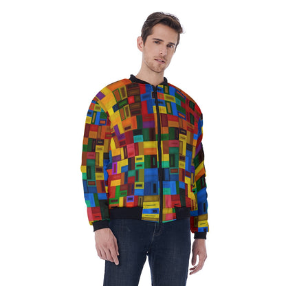 “Blocked” Men's Jacket With Sleeve Pocket