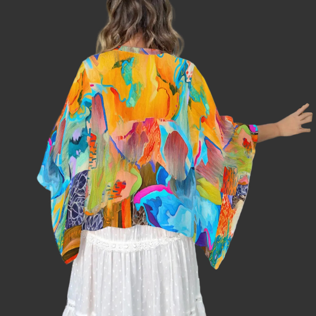 “Feliciano” Boho Patchwork Kimono Sleeve Top