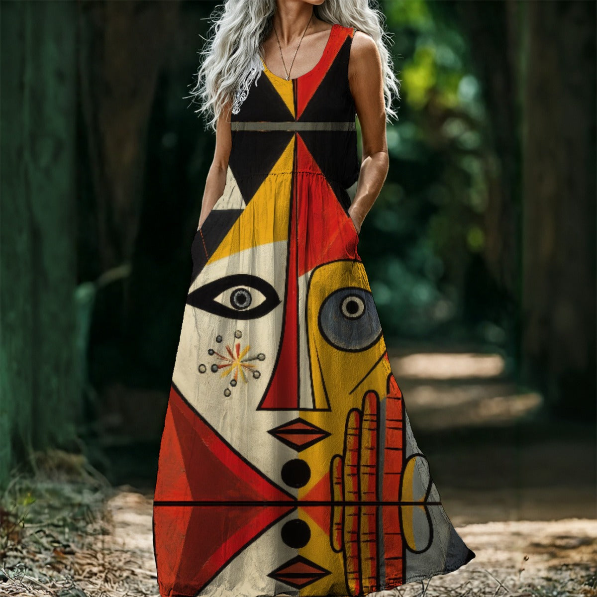 "Mondricasso" Women’s Sleeveless Maxi Dress