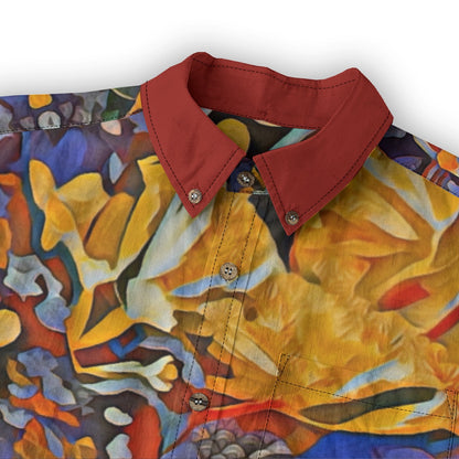 “Abundance “ Men's Casual Lapel Long Sleeve Shirt|125GSM Cotton