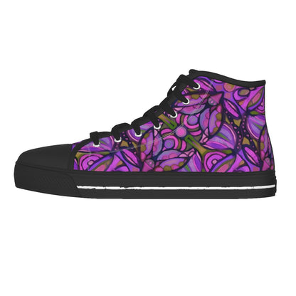 “Bloomfield Purple” Men's Black Sole Canvas Shoes