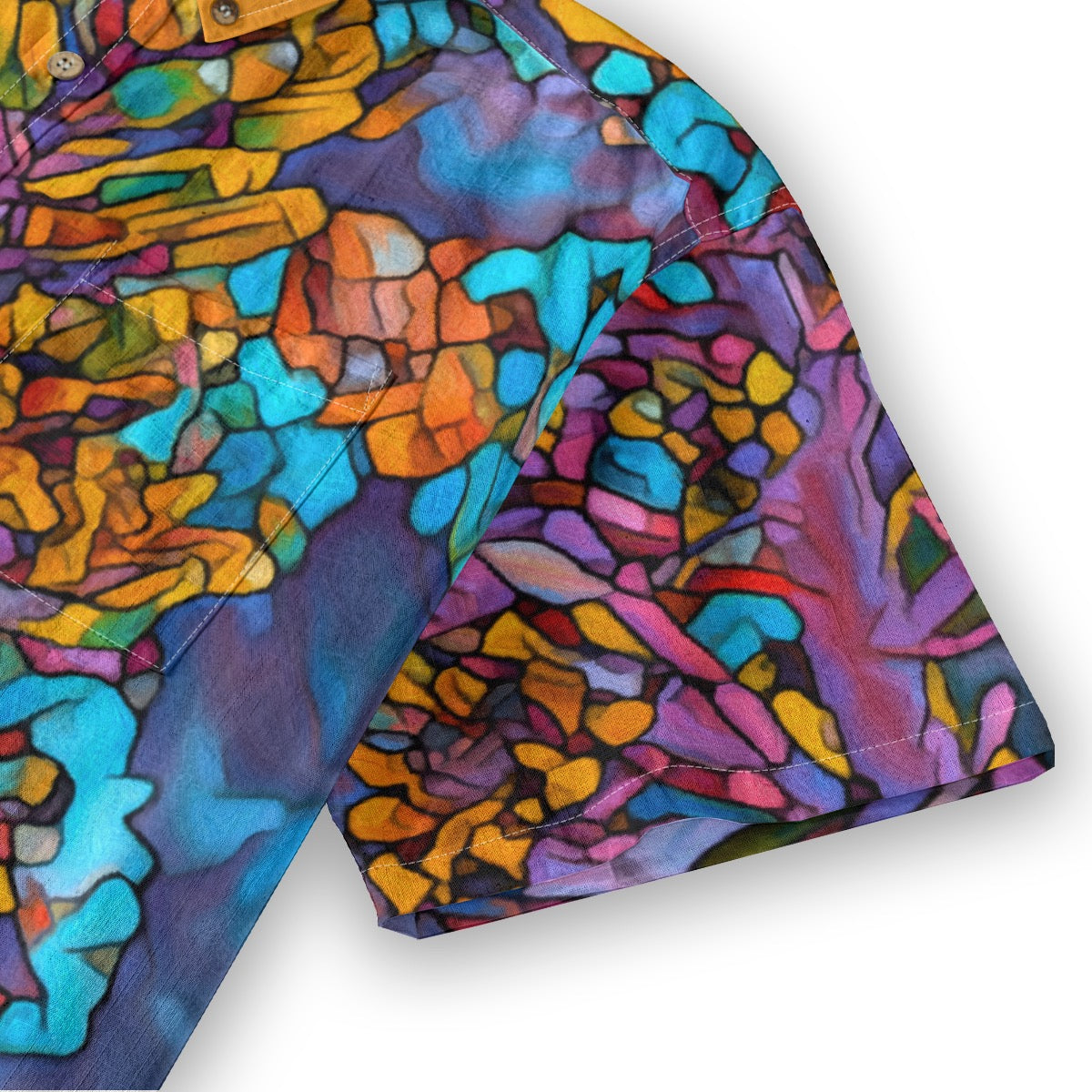 “Mosaic Pulse” Men's Breathable Cotton Shirt|125GSM