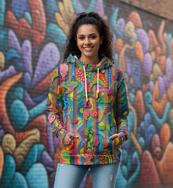 “Loud & Lovin it!” Women's Patchwork Hoodie