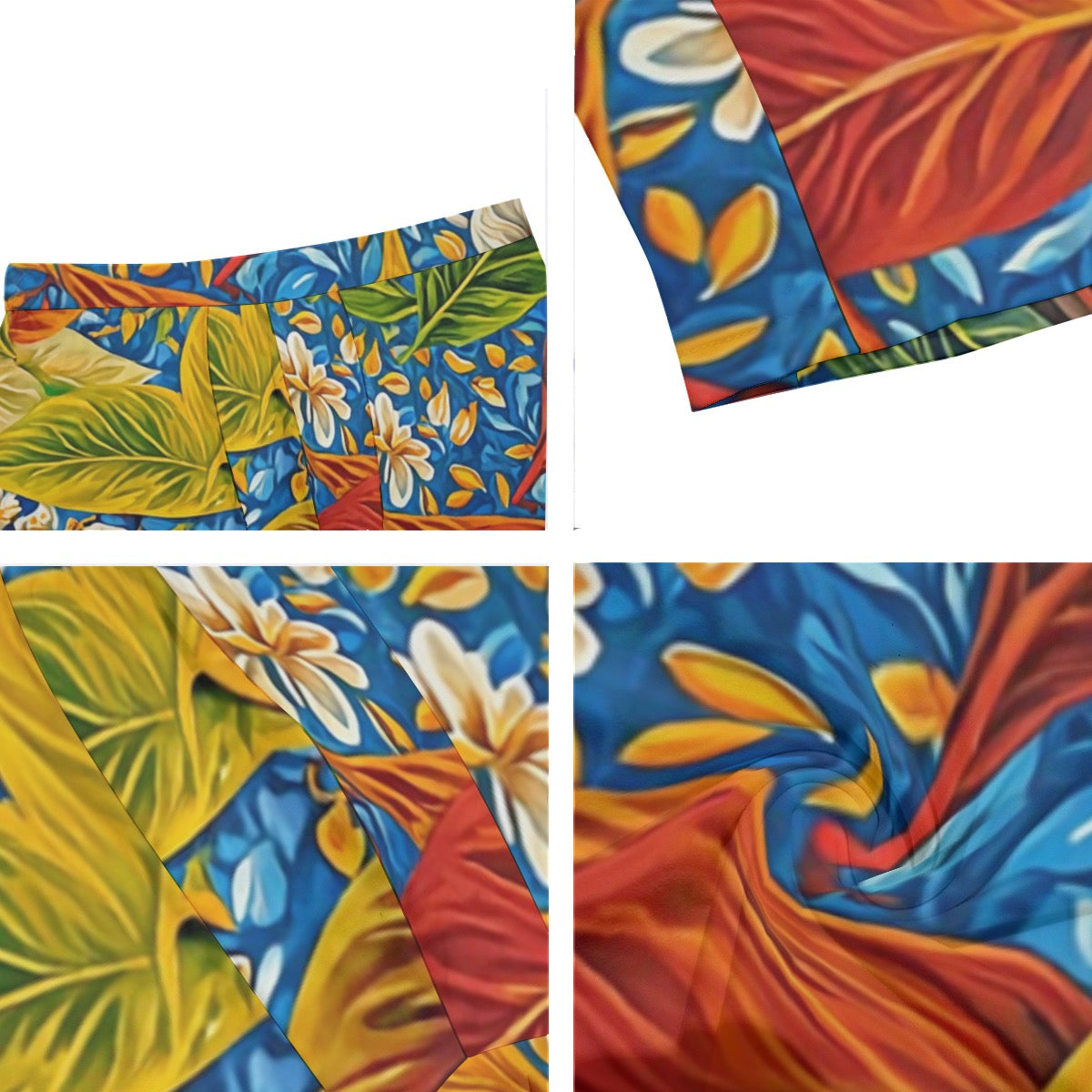 “Botanical Rhapsody” Men's Long Boxer Briefs