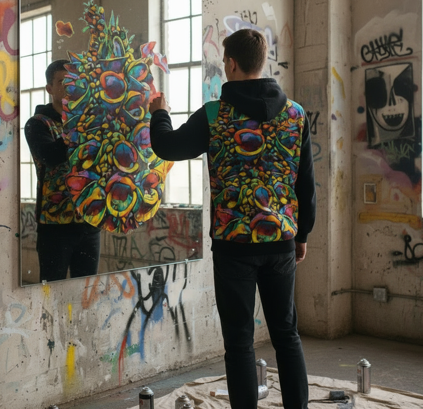 “Spectrum” Men's Heavy Fleece Zip Up Hoodie