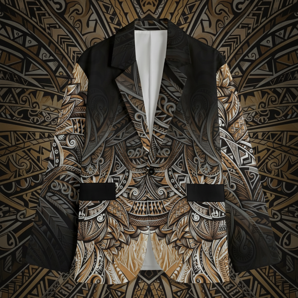 “Evening” Men's Casual Flat Lapel Collar Blazer