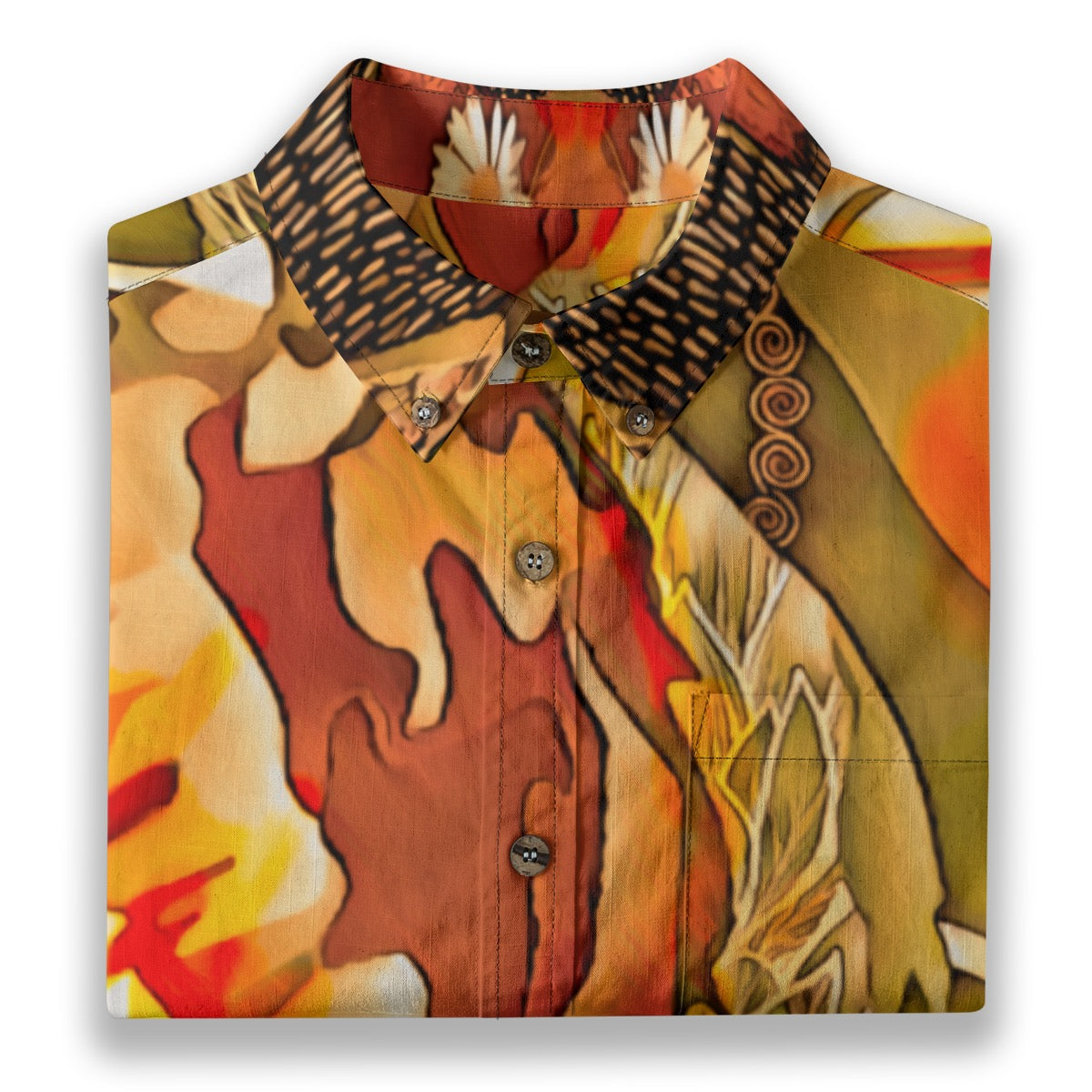 “Autumn Tapestry” Men's Breathable Cotton Shirt|125GSM