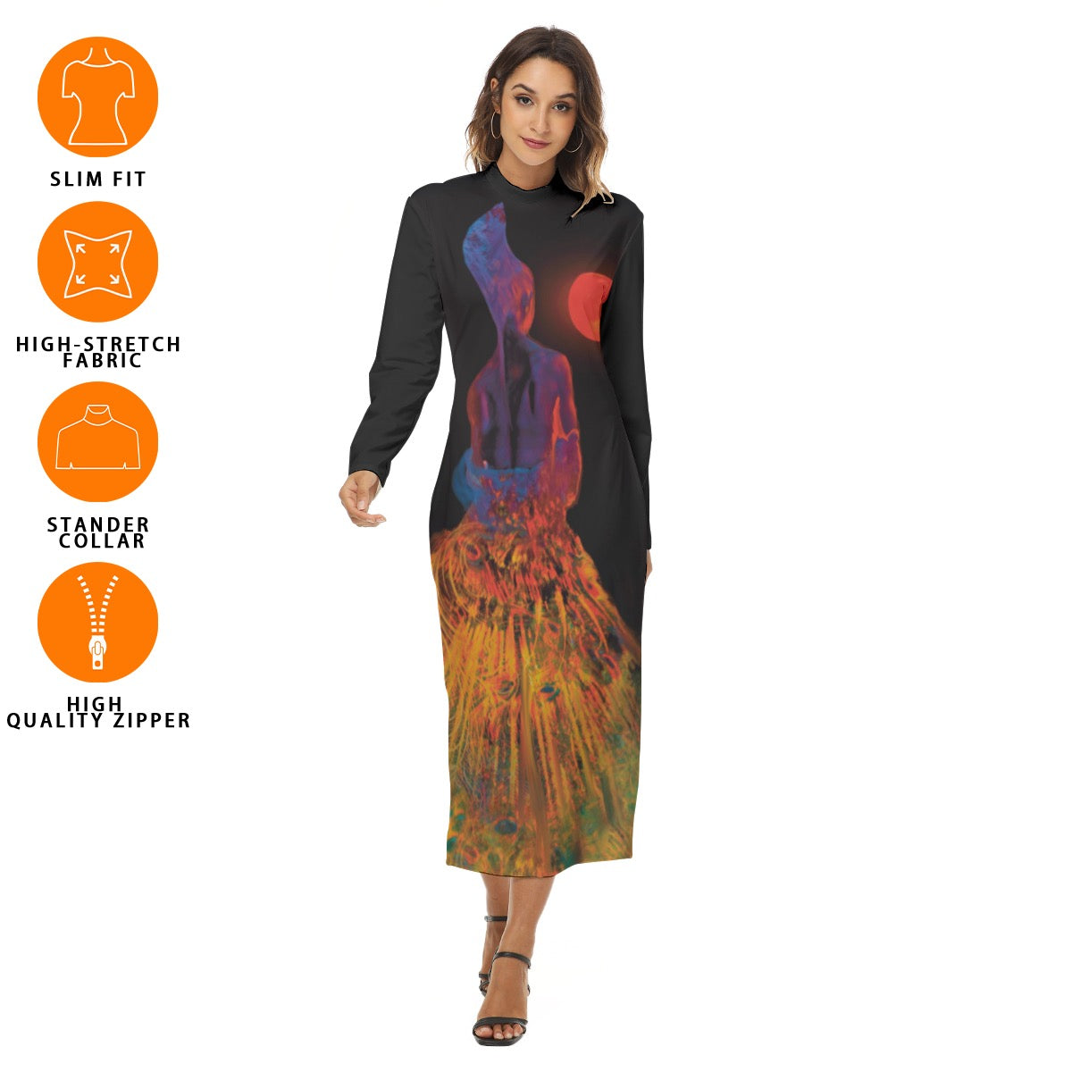 “Blood Moon” Women's Hip Dress