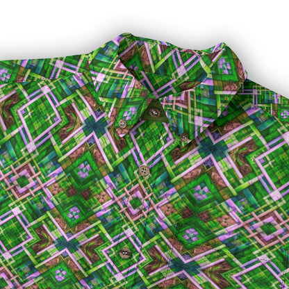 “Meadow Plaid” Men's Casual Lapel Long Sleeve Shirt|125GSM Cotton