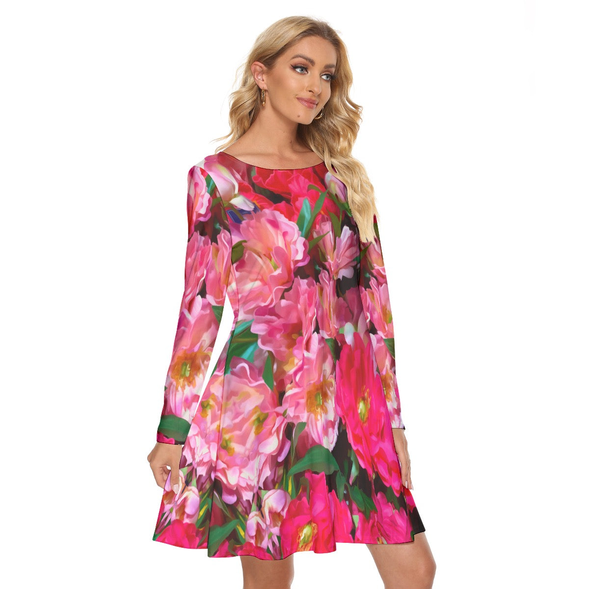 “Summer Blush”  Women's Crew Neck Dress