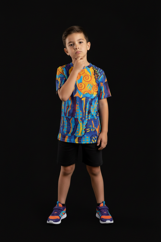 “Oceanic” Children's Round Neck T-Shirt|145GSM Birdseye