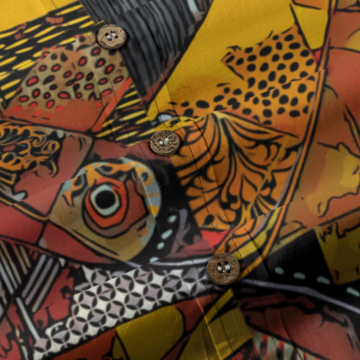 “Ochre Waters” Men's Breathable Cotton Shirt|125GSM