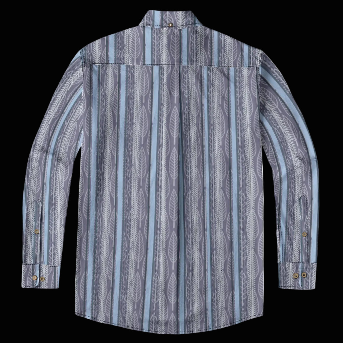 “Lightfall Feathers” Men's Casual Lapel Long Sleeve Shirt|125GSM Cotton