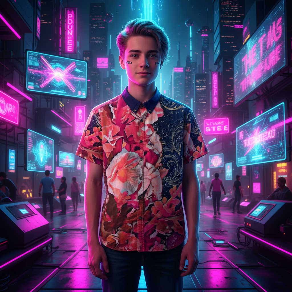 “Celestial Bloom” Breathable Cotton Shirt|125GSM