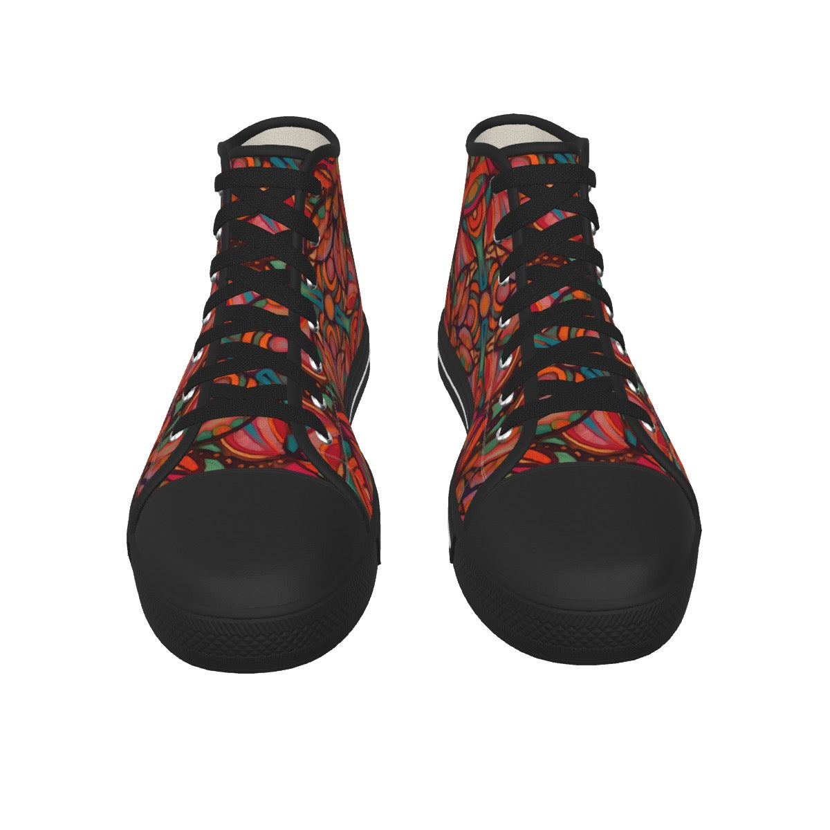 “Bloomfield Scarlet” Men's Black Sole Canvas Shoes
