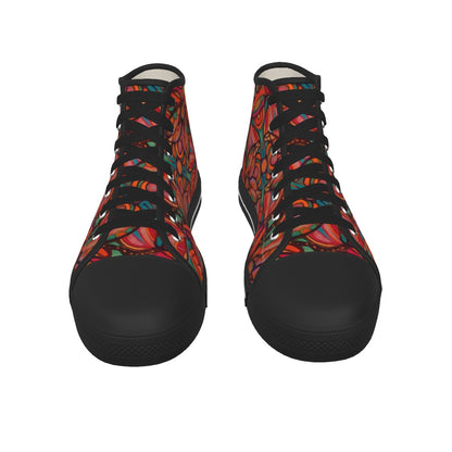 “Bloomfield Scarlet” Men's Black Sole Canvas Shoes