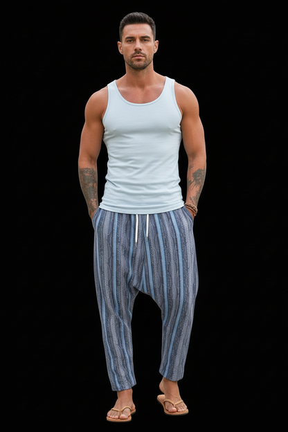 “Lightfall Feathers” Men’s Harem Pants