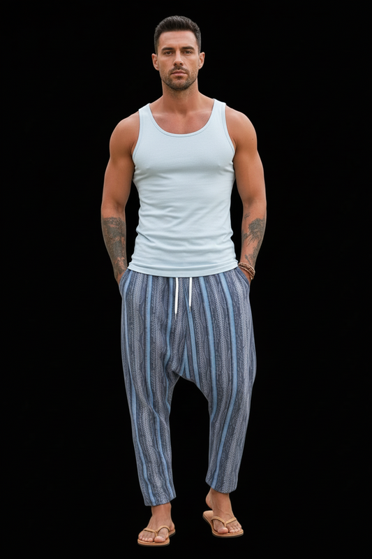 “Lightfall Feathers” Men’s Harem Pants