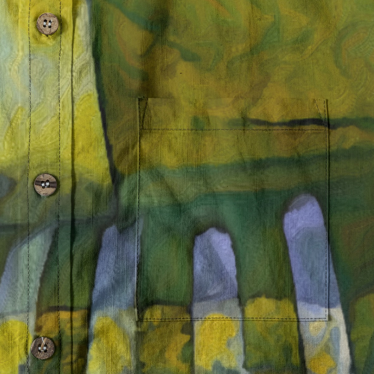 “Green Meadows” Men's Breathable Cotton Shirt|125GSM