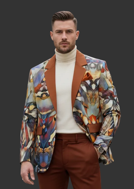 “Outback Hues” Men's Casual Flat Lapel Collar Blazer | 245GSM Cotton