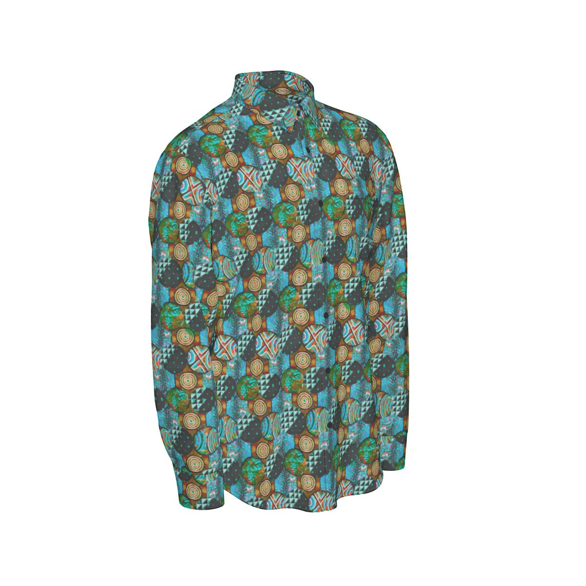 “Munjarii Green”  Men's Long Sleeve Shirt | 115GSM Cotton poplin