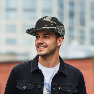“Cockatoo Daisies” Baseball Cap With Flat Brim