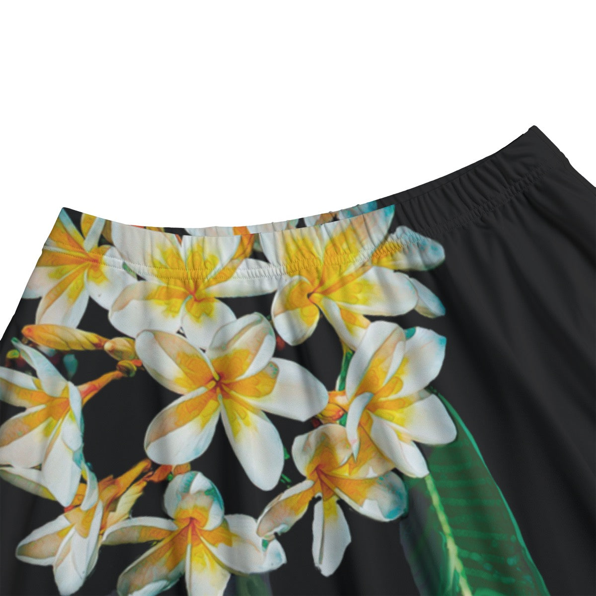 “Frangipani” Women's Long Maxi Skirt With Pockets