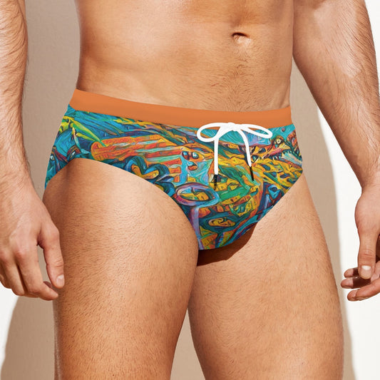 “Peregian” Men'S Drawstring Swim Briefs