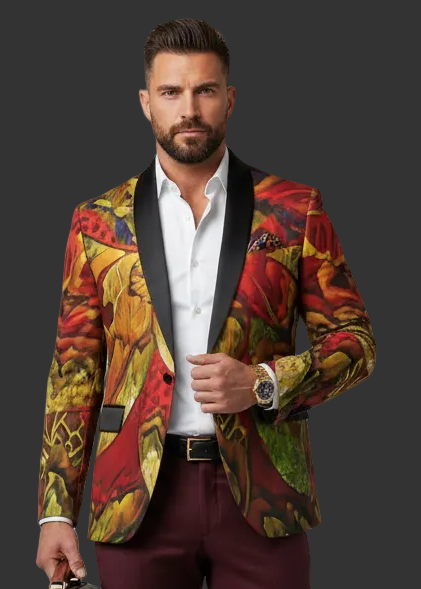 “Regency II”  Men's Casual Flat Lapel Collar Blazer | 245GSM Cotton