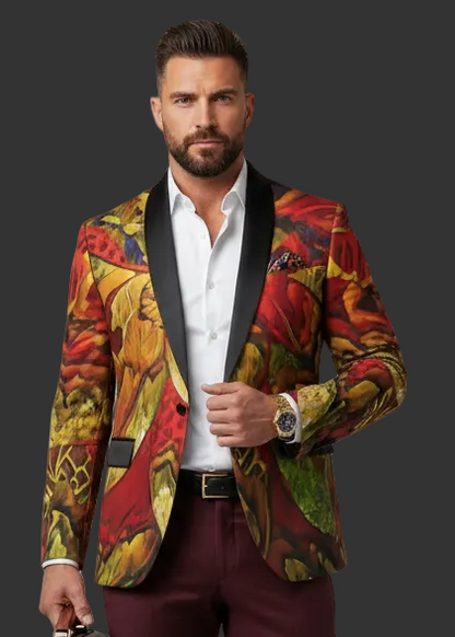 “Regency II”  Men's Casual Flat Lapel Collar Blazer | 245GSM Cotton